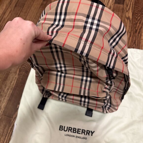 Burberry Check Backpack - Picture 1 of 3